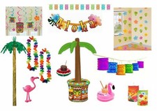 Hawaiian Party Birthday Summer Tropical Luau Tiki Palm Tree Balloons Decorations
