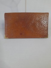 Mens Brown Leather Wallet Folding Pockets Zip Driving Licence