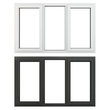 Bespoke uPVC Window Double Glazed Glass & Frame Made To Measure Fixed Centre