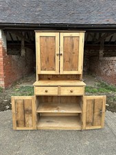 Antique Pine Larder Pantry Housekeepers Freestanding Country Kitchen Cupboard