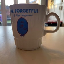 Vintage Mr Forgetful Small Mug • 1970’s Official Mr Men Kiln Craft • Ceramic Cup