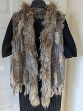 Grey fur gilet JayLey collection - small/medium Brown
