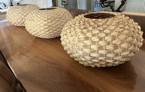 Woven bamboo pendant ceiling - woven,