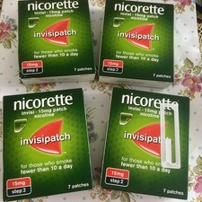 4 x Nicorette InvisiPatch, 7 Nicotine Patches, 15 mg Step 2. ( 28 Patches )