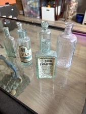 Vintage Collection Of Small Bottles Including Lyle Lemonade And Liquid Paraffin