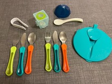 Toddler Weaning Bundle Tommee Tippee Cutlery Knife Fork Spoon Beaker Lid Pot