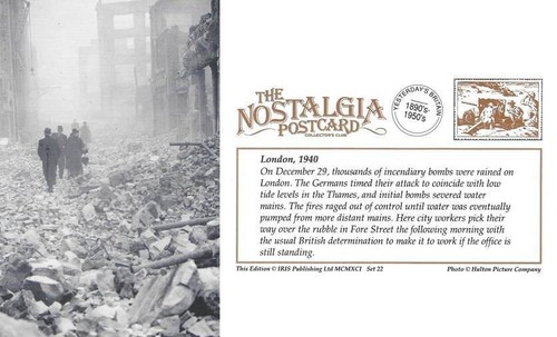 Postcard ww2 incendiary bomb - postcard,