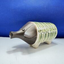 Hornsea Pottery 'PENNY PIGGY' Bank Rare Green Colour Porcelain Vintage