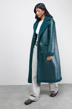 Warehouse Petrol Coat Womens