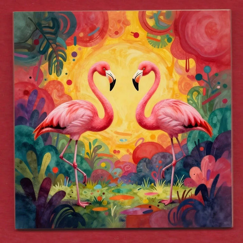 Pink flamingo decorative - flamingo,