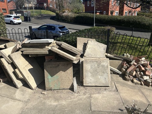 Concrete garden paving - garden, flags