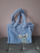 Disney Stitch Blue Fluffy Double Handle Tote Bag Shopper