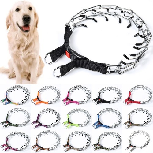 Metal steel dog choke collar - steel,