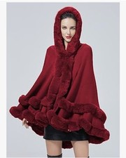Cape/faux fur shawl wrap