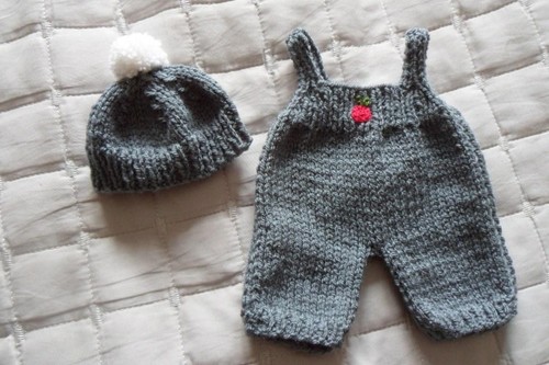 Hand knitted teddy bear - teddy,