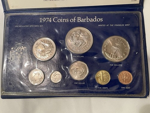 1974 barbados proof set - proof, 8