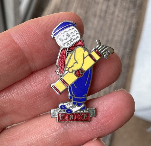 Vintage dunlop golfer enamel - vintage,