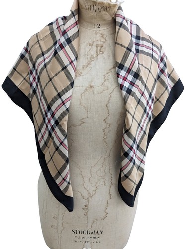 Check scarf silk satin - scarf,