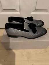 JiMMY CHOO Mens Shoes Foxley DGG Black/Silver Size 42.5 RRP £750