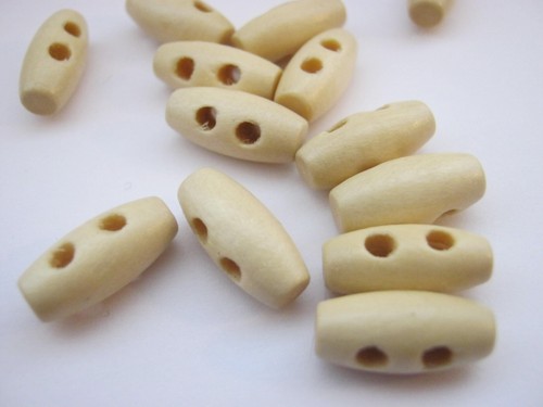 Mini wood toggle buttons - wood,