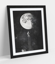 ASTRONAUT CLIMBING LADDER TO