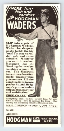 1934 fishing hodgman waders - 1934,