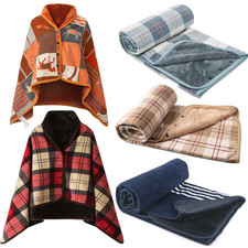 Wearable Plaid Poncho Shawl