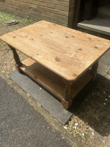 Rustic solid pine coffee table - rustic,
