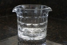 Antique heavy Facet & Dimple Cut Glass Rinser - minor a/f