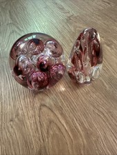 Langham Glass vintage paperweights X 2