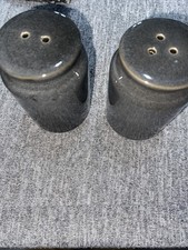 Grey Stoneware Salt & Pepper Shaker Pots Denby Style Never Used