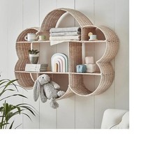 The White Company Rattan Cloud Bookshelf Kids Storage Shelves Home Furniture