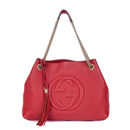 Gucci soho red leather - red, tassel