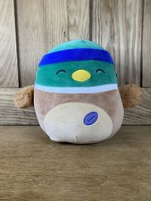 Squishmallows Avery The Mallard Duck With Sweatband And Rugby Ball 7.5 Inch Toy