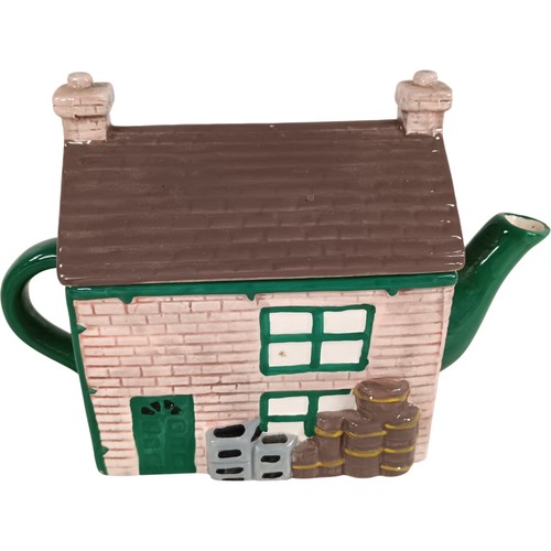 Vintage cottage teapot ceramic - teapot,