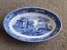 Spode Italian Blue & White Oval Serving Dish