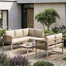 6 Seater Garden Corner Sofa