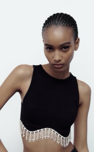 Women zara ribbed - vest, top