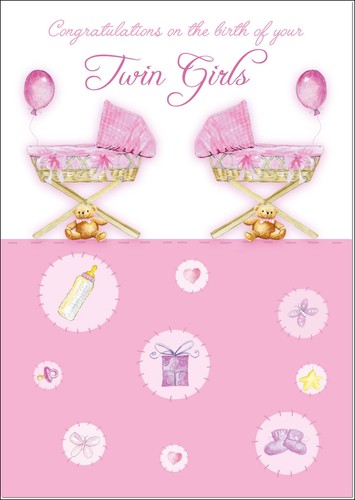 Doodlecards new baby twins - doodlecards,