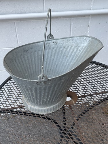 Vintage ash can coal scuttle - vintage,