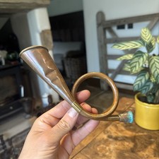 Antique Vintage Small Copper & Brass Small Circular Hunting Horn Bugle 