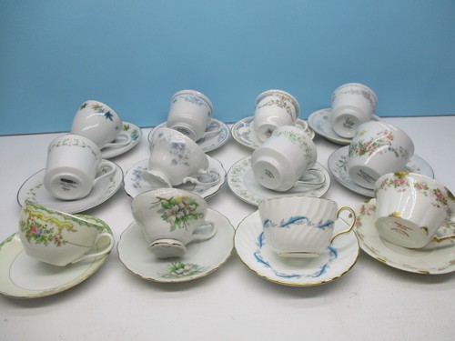 Mismatched china tea - china, (24pc)