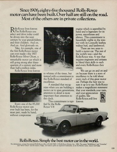 1984 rolls royce - rolls-royce, corniche