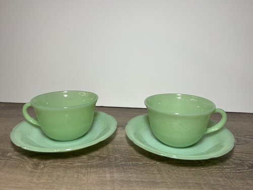 Fire king jadeite alice cups - king,