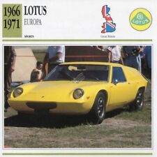 1966-1971 LOTUS EUROPA Sports Classic Car Photo/Info Maxi Card