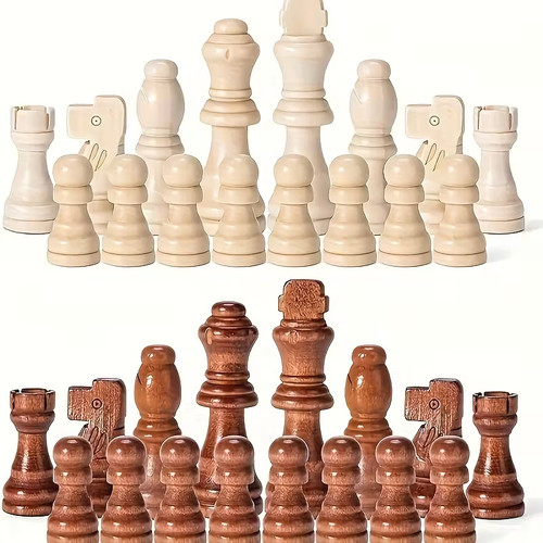Chess pieces solid - pieces,, wooden