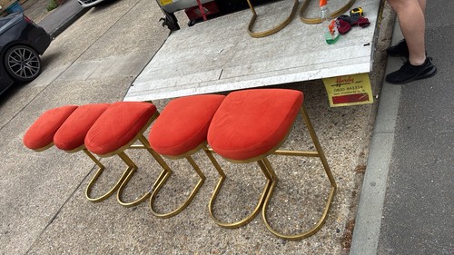 Vogue gold bar stool black - vogue,