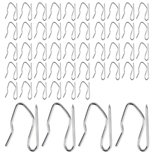 Metal curtain pin - hooks, silver