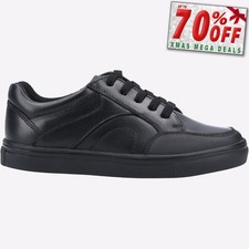 Hush Puppies Shawn LEATHER MEMORY FOAM Junior Boys School Shoes