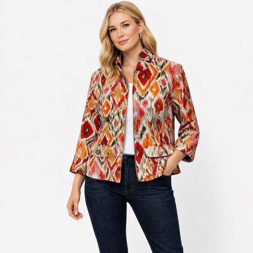 Chico floral brocade jacket - floral,